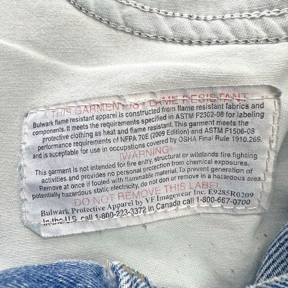 Bulwark FR PEJ20C4 18.0 Cat 2 Protection Relaxed Fit Boot Cut Jeans Size 36 - Picture 13 of 14